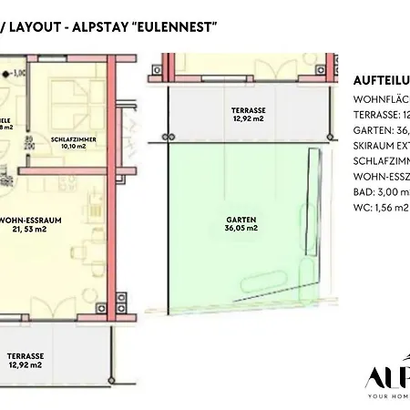 Alpstay Eulennest - Modern Garden Appartement Bad Kleinkirchheim